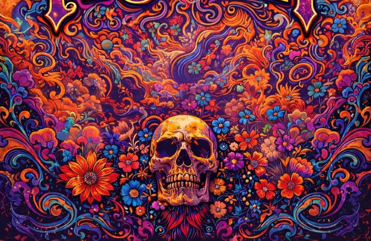 Psychedelic Stoned Prophet skull artwork
